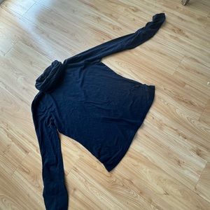 Blue turtle neck